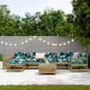 vidaXL 9 Piece Garden Sofa Set Impregnated Wood Pine