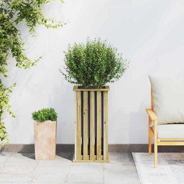 vidaXL Planter Brown 33 x 33 x 65 cm Impregnated pine wood