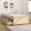 vidaXL Bed Frame without Mattress with Drawers Small Single