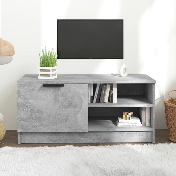 vidaXL TV Cabinet Concrete Grey 80x35x36.5 cm Engineered Wood