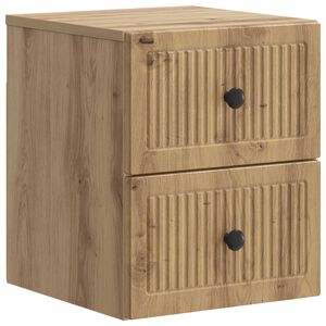 vidaXL Wall-Mounted Bedside Cabinet Artisan Oak 33 x 34.5 x 40 cm