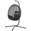 vidaXL Hanging Egg Chair Anthracite and black 104 x 100 x 191 cm