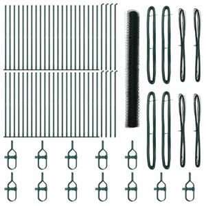 vidaXL Hexagonal Fence with Concrete Base 100 x 1.5 m PVC-Coated Steel