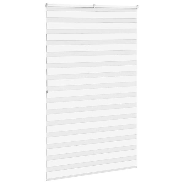 vidaXL Zebra Blind White 150x200 cm Fabric Width 145.9 cm Polyester