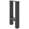 vidaXL Coffee Table Legs Anthracite 2 pcs 38x(42-43) cm Steel