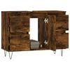 vidaXL Bathroom Cabinet Smoked Oak 80x33x60 cm Engineered Wood