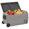 vidaXL Cool Box with Wheel and Handle Black&Grey 60 L PP&PE