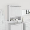 vidaXL Bathroom Wall Cabinet BERG White 69.5x27x71.5 cm Solid Wood