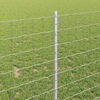 vidaXL Fence with Post Silver 1 x 10 m Steel