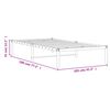 vidaXL Metal Bed Frame without Mattress White 100x190cm