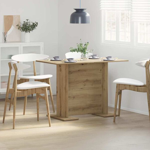 vidaXL Dining Table Artisan Oak 110x60x75 cm Engineered Wood