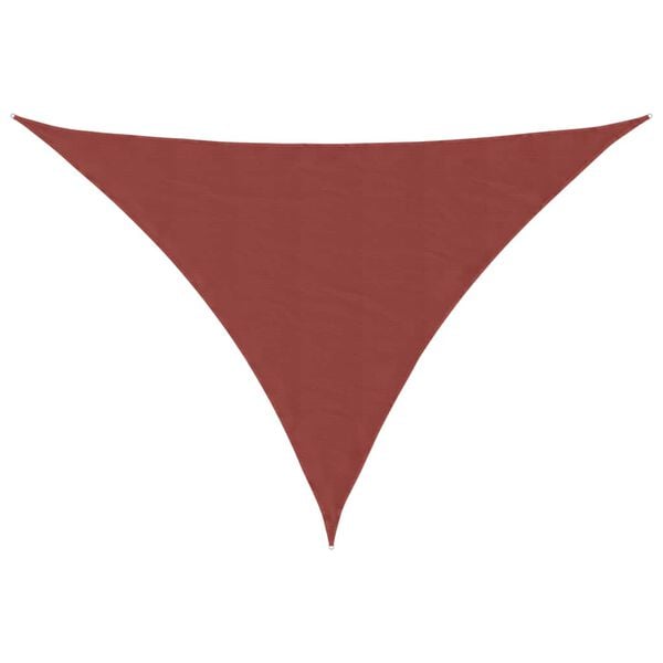 vidaXL Sunshade Sail Oxford Fabric Triangular 5x7x7 m Terracotta