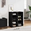 vidaXL Shoe Cabinets 2 pcs Black 31.5x35x70 cm Engineered Wood