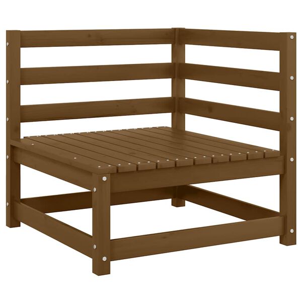 vidaXL Garden Corner Sofa Honey Brown Solid Wood Pine