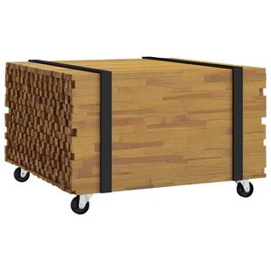 vidaXL Coffee Table Brown 60 x 60 x 38 cm Solid Teak Wood