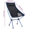 vidaXL Foldable Camping Chair PVC and Aluminium Black