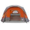 vidaXL Family Tent Cabin 6-Person Grey and Orange Waterproof