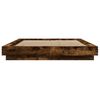 vidaXL Bed Frame without Mattress Smoked Oak 140x190 cm