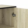 vidaXL Highboard Sonoma Oak 35.5x35x139 cm Engineered Wood and Metal