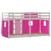 vidaXL Bunk Bed without Mattress Pink 75x190 cm Small Single Solid Wood Pine