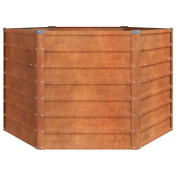 vidaXL Garden Raised Bed Rusty 129x129x77 cm Corten Steel