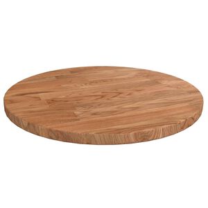 vidaXL Round Table Top Light Brown &Oslash;30x1.5 cm Treated Solid Wood Oak