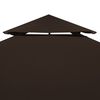 vidaXL 2-Tier Gazebo Top Cover 310 g/m&sup2; 4x3 m Brown