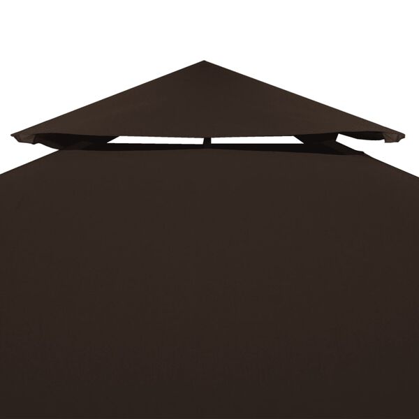 vidaXL 2-Tier Gazebo Top Cover 310 g/m&sup2; 4x3 m Brown