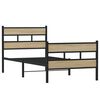vidaXL Metal Bed Frame without Mattress Sonoma Oak 90x200 cm