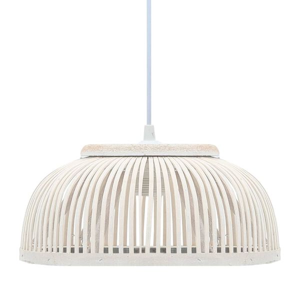 vidaXL Pendant Lamp Bamboo 40 W 30x12 cm Semicircle E27