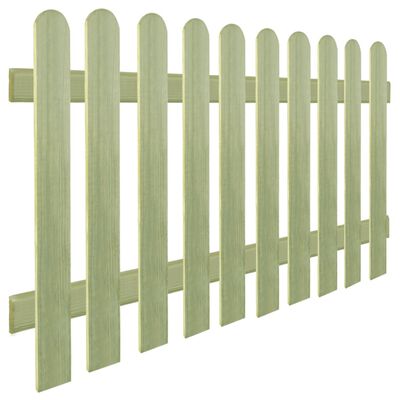 vidaXL Picket Fence Impregnated Pinewood 170x100 cm 6/9 cm