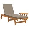 vidaXL Sun Lounger Reclining 1-person 2 pcs Brown Solid Acacia Wood