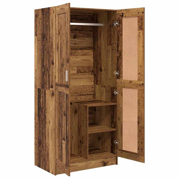 vidaXL Wardrobe Old Wood 82.5 x 51.5 x 180 cm Engineered Wood