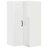 vidaXL Wall Corner Cabinet LUCCA High Gloss White 57 x 57 x 100 cm