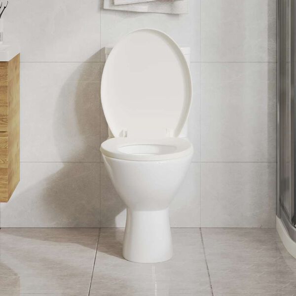 vidaXL Soft-close Toilet Seat with Quick-release Design White