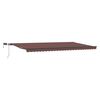 vidaXL Manual Retractable Awning with LEDs Brown 600x300 cm