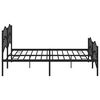 vidaXL Metal Bed Frame without Mattress with Footboard&nbsp;Black 193x203cm