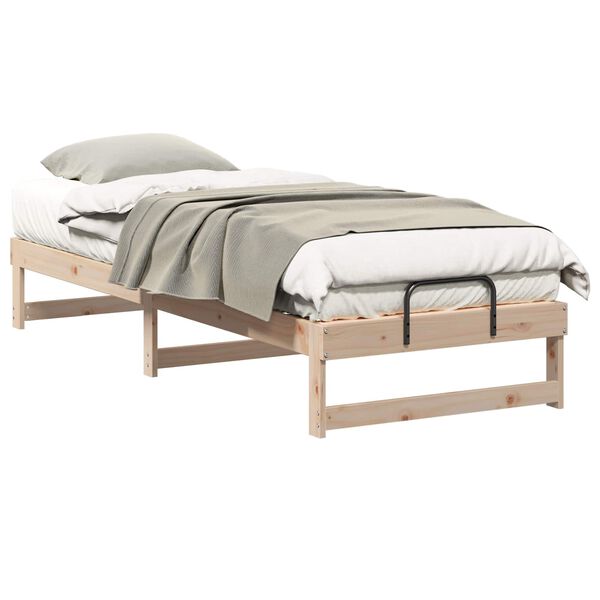 vidaXL Bed Frame Brown 80 x 200 cm Solid Pine Wood