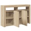 vidaXL Sideboard with LED Lights Sonoma Oak 115.5x30x75 cm