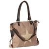 vidaXL Shopper Bag Brown 41x63 cm Canvas and Real Leather
