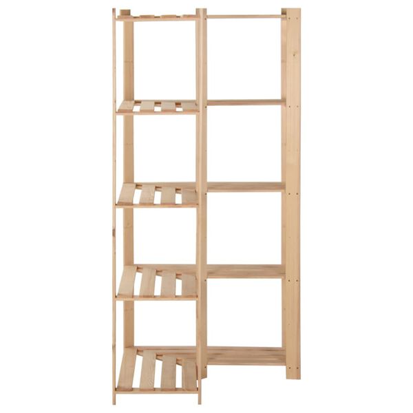vidaXL 5-Tier Storage Corner Rack 82.5x82.5x170 cm Solid Pinewood