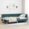vidaXL Corner Bed Frame Dark Green 80 cm x 200 cm Velvet