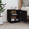 vidaXL Bedside Cabinet Black 40x34x45 cm Solid Wood Pine