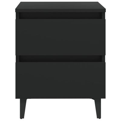 vidaXL Bed Cabinet Black 40x35x50 cm Chipboard