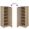 vidaXL Shoe Cabinet Sonoma Oak 30x35x100 cm Engineered Wood