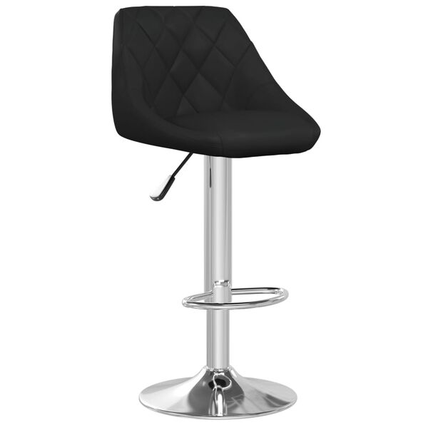vidaXL Bar Stools 2 pcs Black Faux Leather