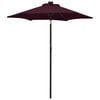 vidaXL Garden Parasol with LED Lights Bordeaux Red 200x211 cm Aluminium