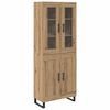 vidaXL Highboard 2 pcs Artisan Oak 69.5 x 34 x 180 cm Engineered Wood
