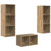 vidaXL TV Cabinet Set Artisan Oak Engineered Wood
