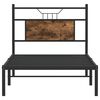 vidaXL Bed Frame without Mattress Smoked Oak 75x190 cm Small Single Engineered Wood